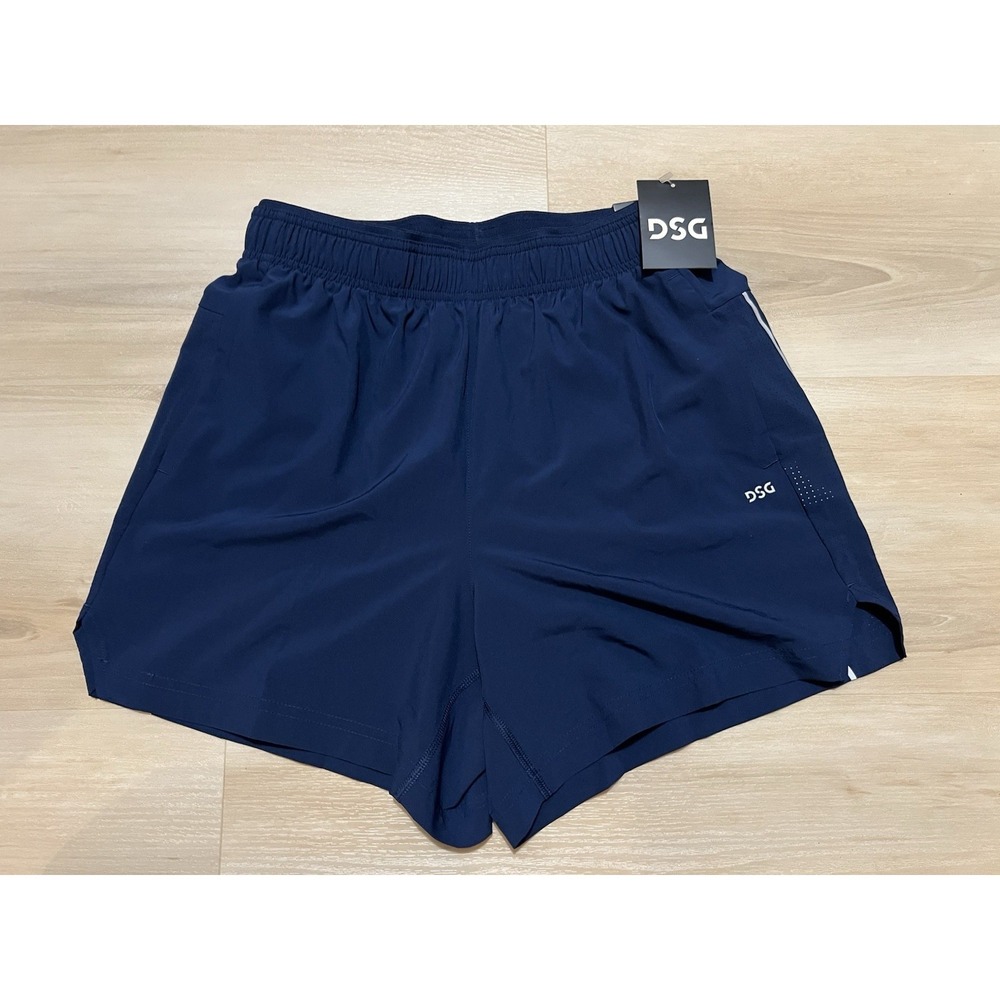NWT DSG Men's 5" Brief Lined Stride Run Shorts University Navy Blue Size Small